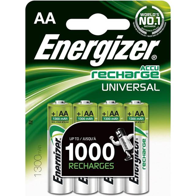 Energizer Universal AA HR6 1300mAh Rechargeable Batteries | 4 Pack