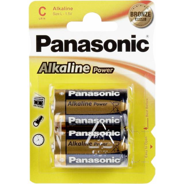 Panasonic Alkaline Power C Batteries - Pack of 2 - S5568