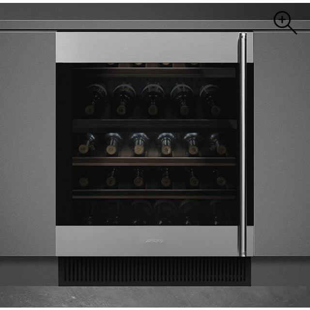Smeg CVI338LX3 CVI338LX3 60cm Classic U/C Wine Cooler with Left Hand Hinge SS