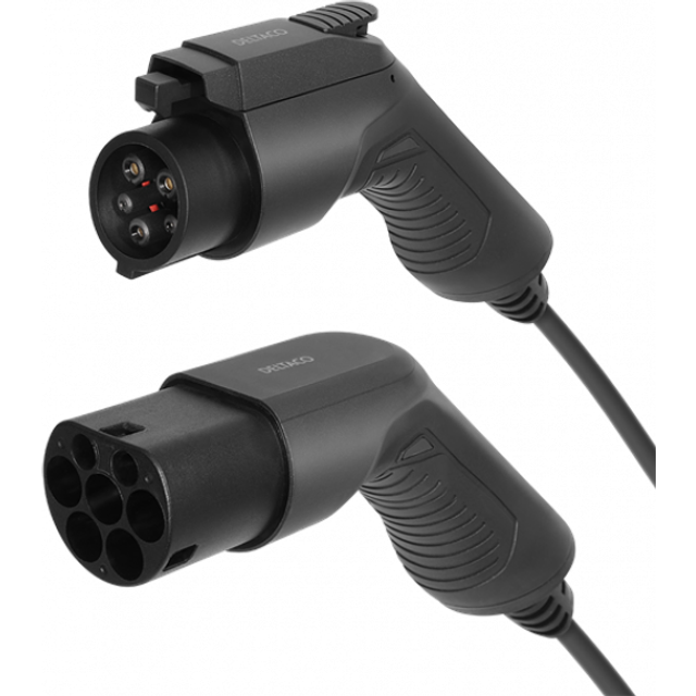 DELTACO e-Charge, cable type 2 - type 1, 1 phase, 16A, 7M