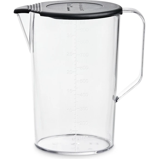 bamix tillbehör ungdom, mätkopp 1 l, värmebeständig, plast, BPA-fri, inkl. lock, handtag, mått, transparent, diskmaskinssäker
