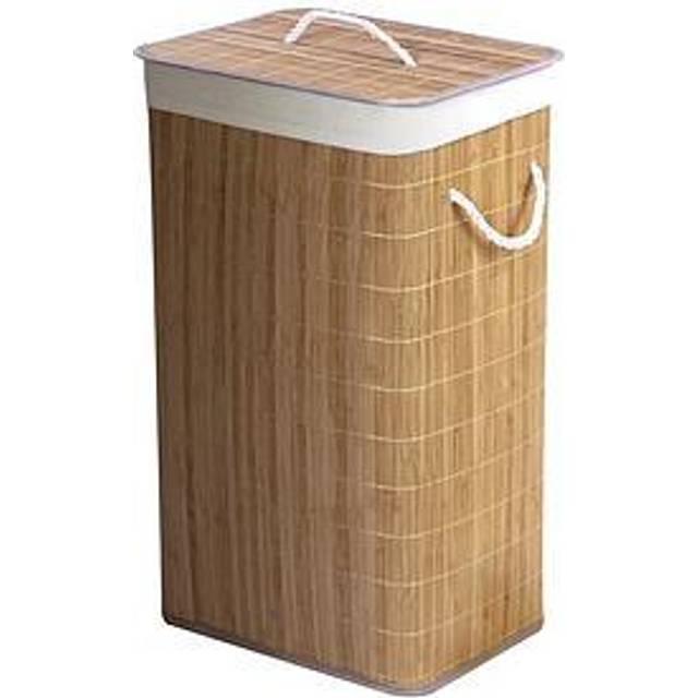 Natural Bamboo Laundry Basket Eco Friendly Hamper Rectangle 60cm - Natural