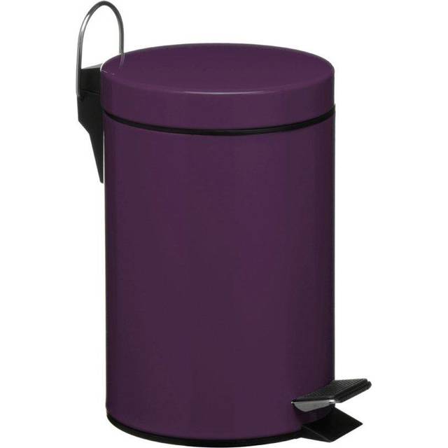 Premier Housewares Purple Pedal Bin - 3 Ltr