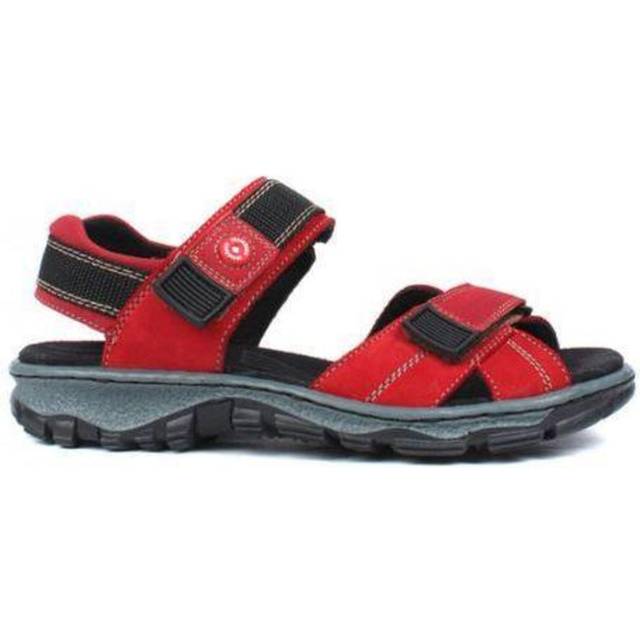 Rieker Damer 68851 öppna sandaler, Röd Fire Rosso 33-42 EU