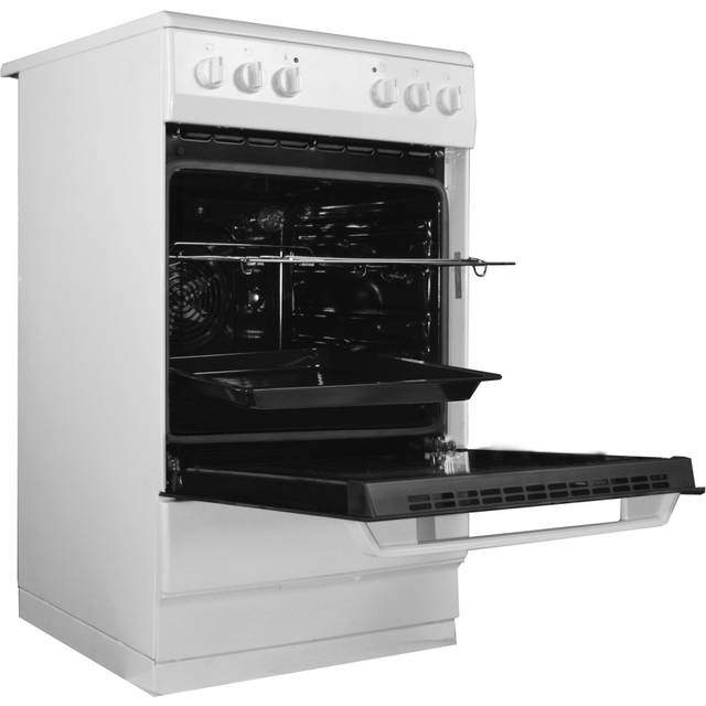 Amica AFC1530WH 50cm Electric Cooker with Ceramic Hob - White - A Rated