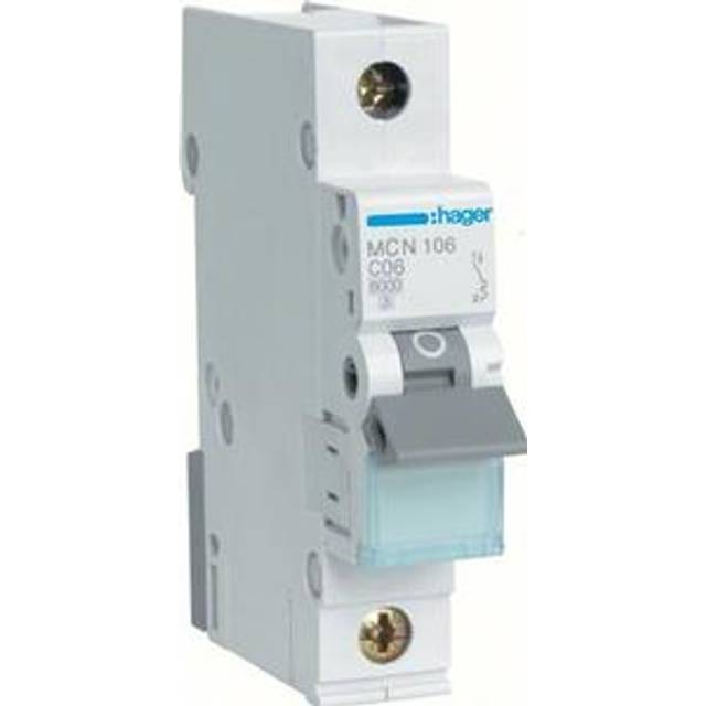 Miniatyrbrytare 1Pol C-Kurva 6A 6kA 230-400V IP20 Hager