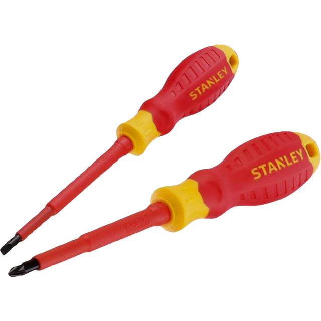 Stanley FatMax 2 Piece VDE Insulated Pozi and Slotted Screwdriver Set