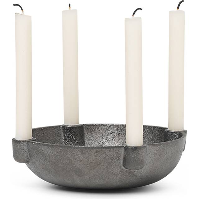 Ferm Living - Bowl Candle Holder Brass - messing/H x Ø 3,7x14,6cm - brass (3.7 x &#8960;14.6cm)