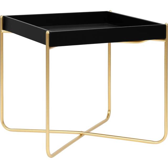 vidaXL Sidobord svart och guld 38x38x38,5 cm MDF