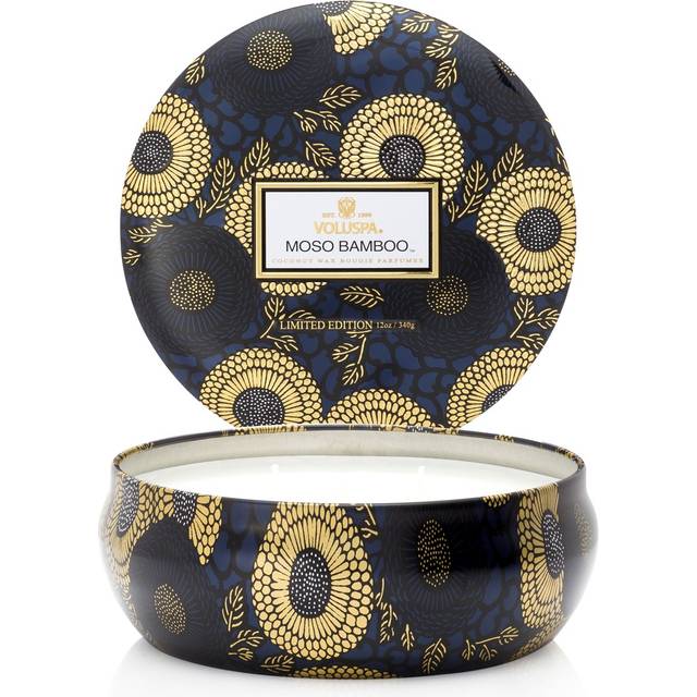 3 Wick Decorative Tin Candle - Moso Bamboo - 340g/12oz