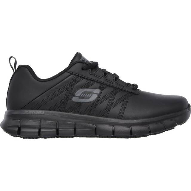 Skechers Sure Track Erath Black Occupational Shoes for Women - Size 6