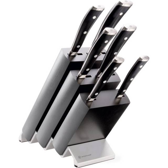 Wüsthof 1090370601 Classic Ikon Knife Block with 6 Pieces in Ash Black