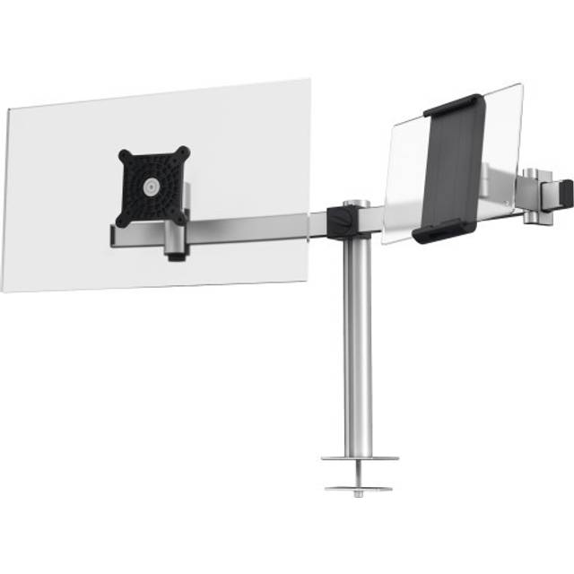Durable Monitor Mount Pro with Arm for 1 Screen and 1 Tablet - Silver - 74.5 x 32 x 10.5cm