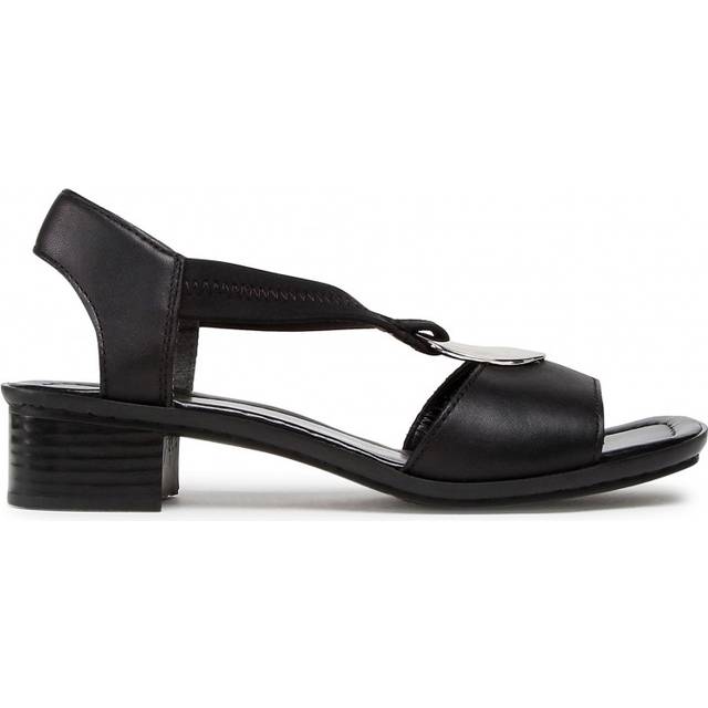 Rieker damsandaler 62662, damsandaler, Svart 01, 37 EU smal