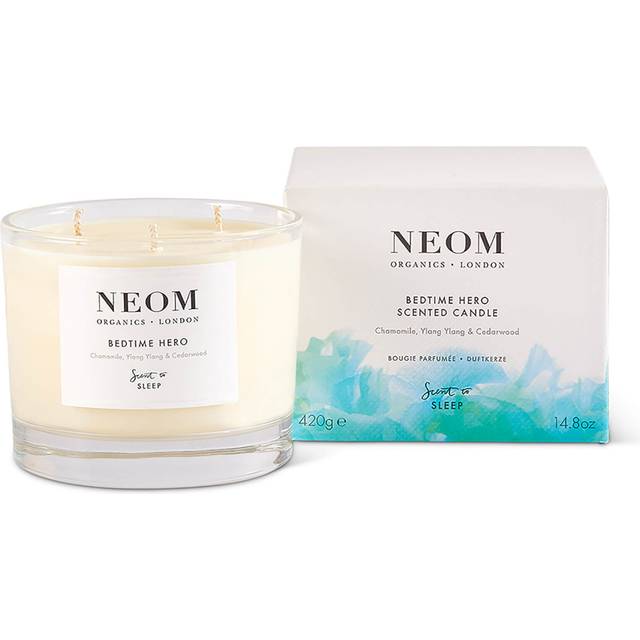 NEOM Wellbeing London Bedtime Hero 3 Wick Scented Candle, 420g