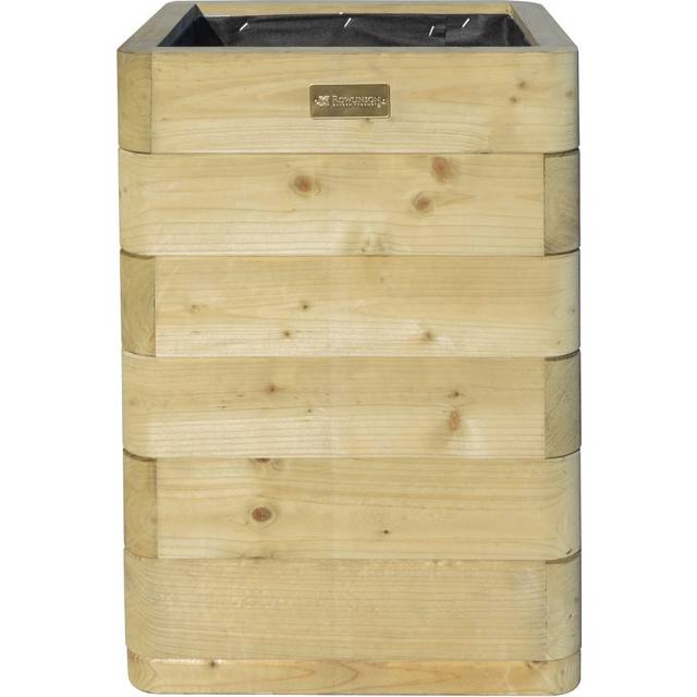 Rowlinson Marberry Tall Planter - 60L - Natural Timber