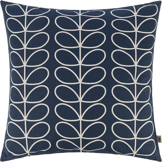 Orla Kiely Small Linear Stem Filled Cushion 50cm x 50cm Whale - Blue/White