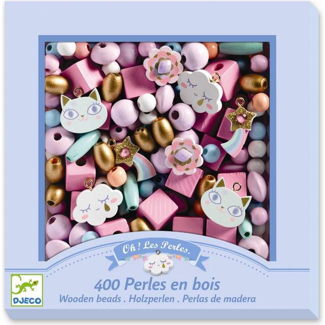 Birds - Wooden Beads, by DJECO blue