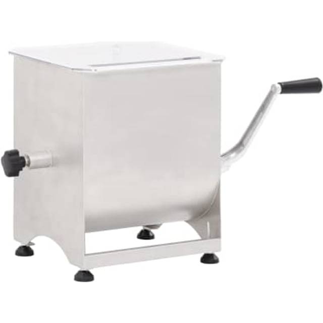 vidaXL Meat Mixer with Gear Box Silver Stainless Steel