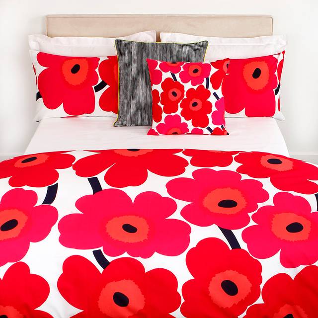 MARIMEKKO HOME Unikko Duvet Cover |Röd |240X220 cm