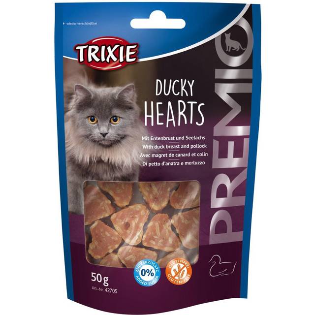 PREMIO Ducky Hearts Kattgodis - 50 g