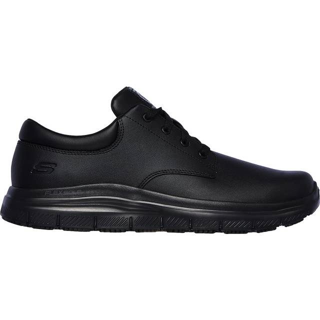 Skechers Work Relaxed Fit Flex Advantage Slip Resistant Trainers - Black, Black, Size 8, Men
