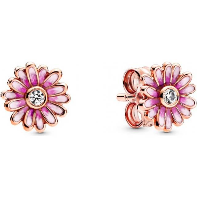 Pandora Earrings - Rosafarbene Gänseblümchen Ohrringe - quarz - Earrings for ladies - unisize