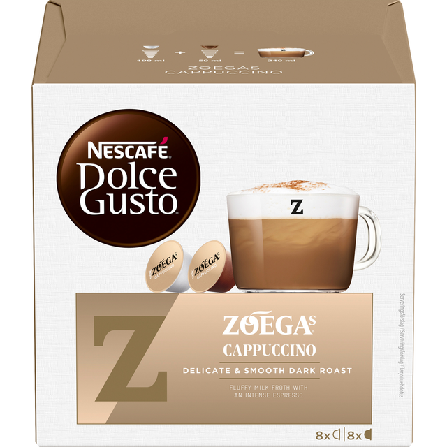 Nescafé Zoégas Cappuccino - 16 kapslar till Nescafé Dolce Gusto