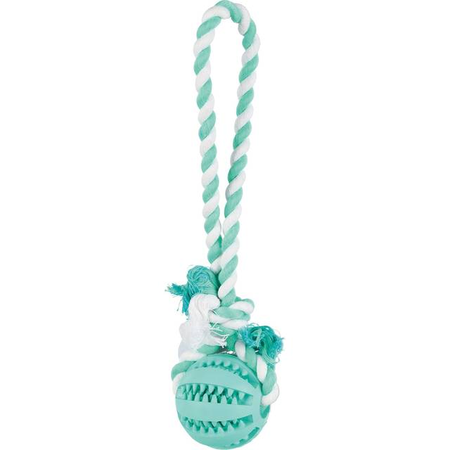 Trixie Denta Fun boll med rep - Ø 7 x L 24 cm