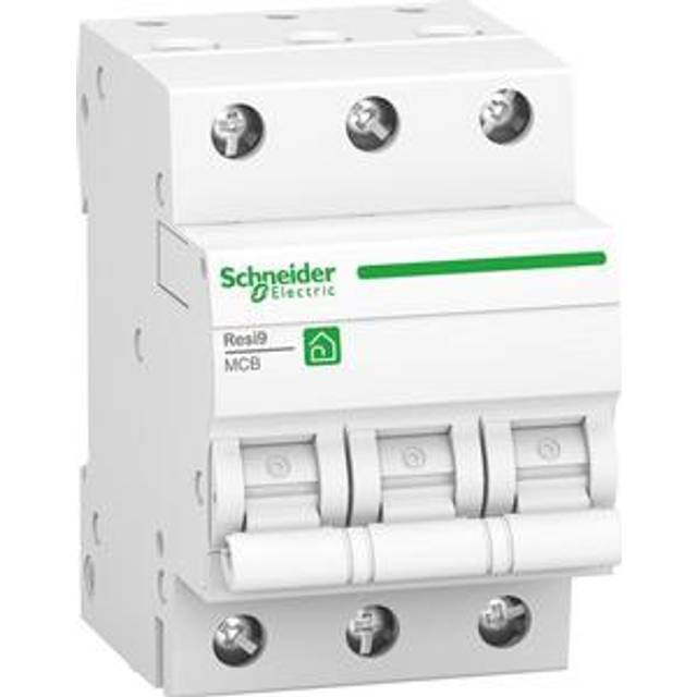 Schneider Electric R9F24325 skyddsbrytare Resi9 3P, 25A, C egenskaper, 6 kA, vit