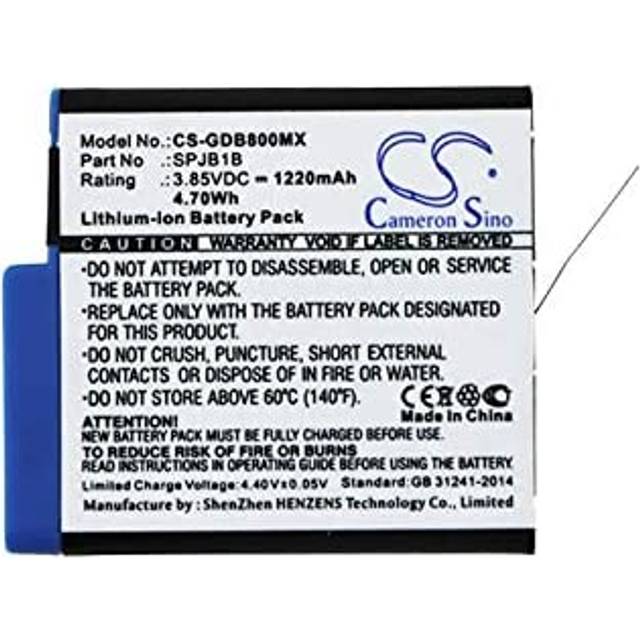 Batteri SPJB1B 1220mAh till GoPro Hero 8 Black / Hero 7 Black