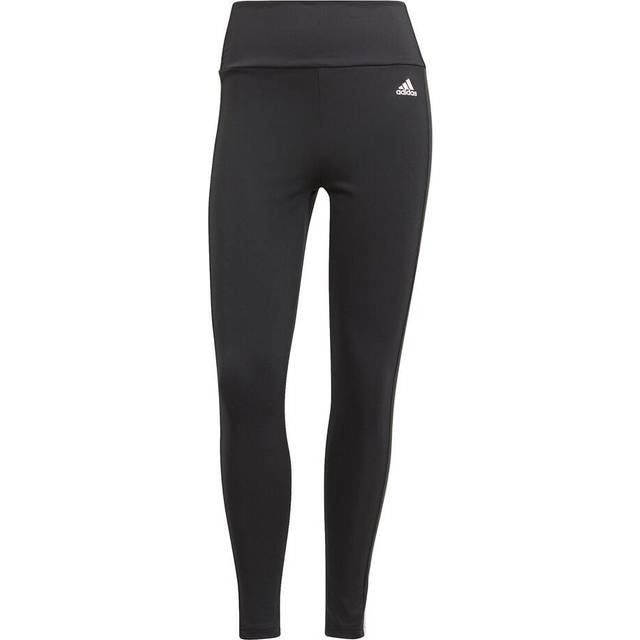 adidas womens High Rise 3-stripes 7/8 Tights Black/White Medium