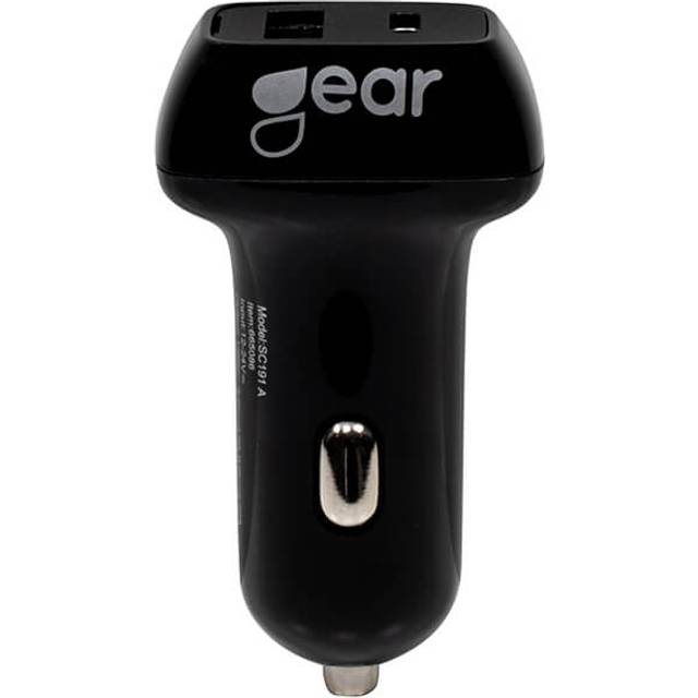 Laddare 12/24V 1xUSB-C + 1xUSB-A PD 20-30W + 2,4A Svart Gear