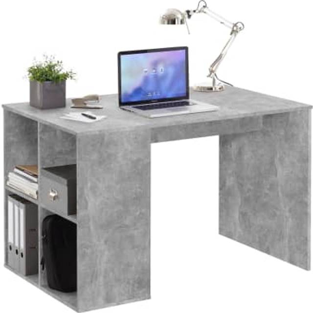 FMD skrivbord med hylla, trä 117x73x75 cm Sand Oak
