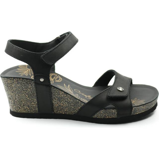 PANAMA JACK dam Julia basics öppna sandaler med kilklack, svart, 36 EU