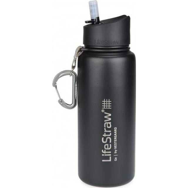 LifeStraw Go Stainless Steel – rostfri stålflaska med vattenfilter - Grå