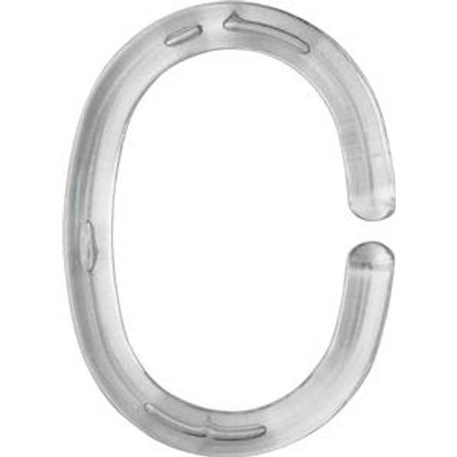 Duschdraperiringar Transparent 12-pack