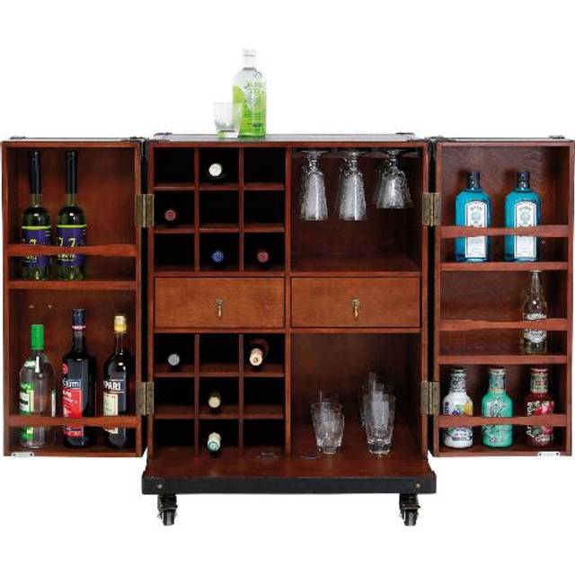 KARE DESIGN Colonial Barsk�p - Brunt Tyg, med L�dor