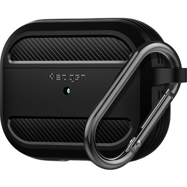 Spigen robusta rustning Apple AirPods Pro Case m. Carabiner - Svart