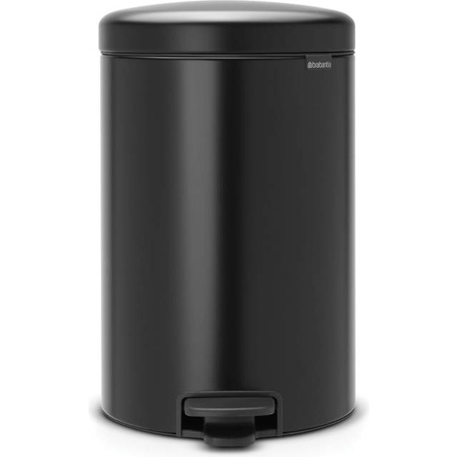 Brabantia 20L NewIcon Pedal Bin - Matt Black, Black