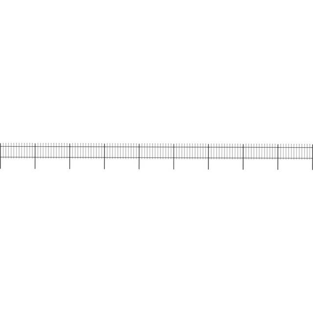 vidaXL Garden Fence Spear 15.3x0.8m Outdoor Panel Barrier Border