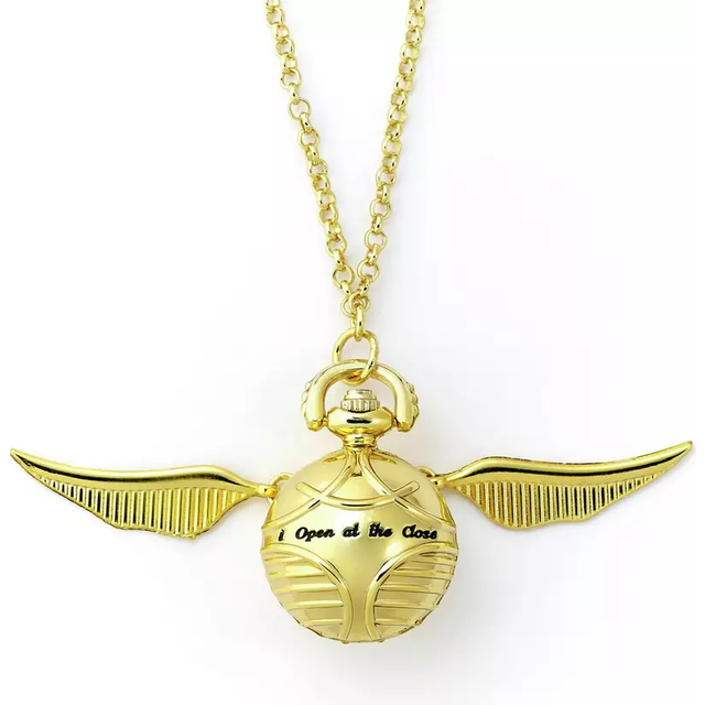 Harry Potter Gold Plated Golden Snitch Watch Necklace