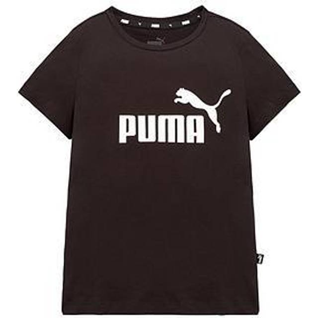 PUMA Essentials Logo T-Shirt Youth, Black, size 7-8 Youth (7-8 Youth)