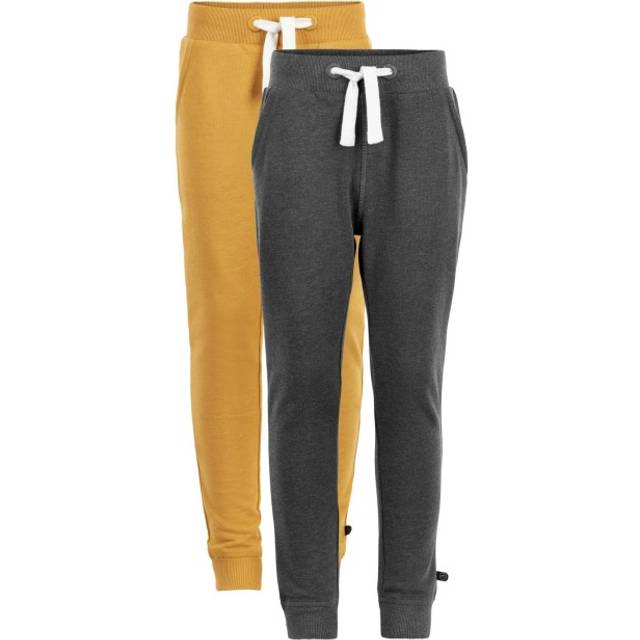 MINYMO Pojkar Minymo 2-pack sweat bukser/fritidsbukser til trånga byxor, flerfärgad (Narcissus/Sand 385), 92 EU, flerfärgad