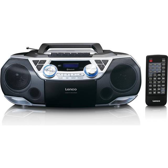 Lenco SCD-720 Ghettoblaster med Bluetooth och DAB+/FM, silver / svart