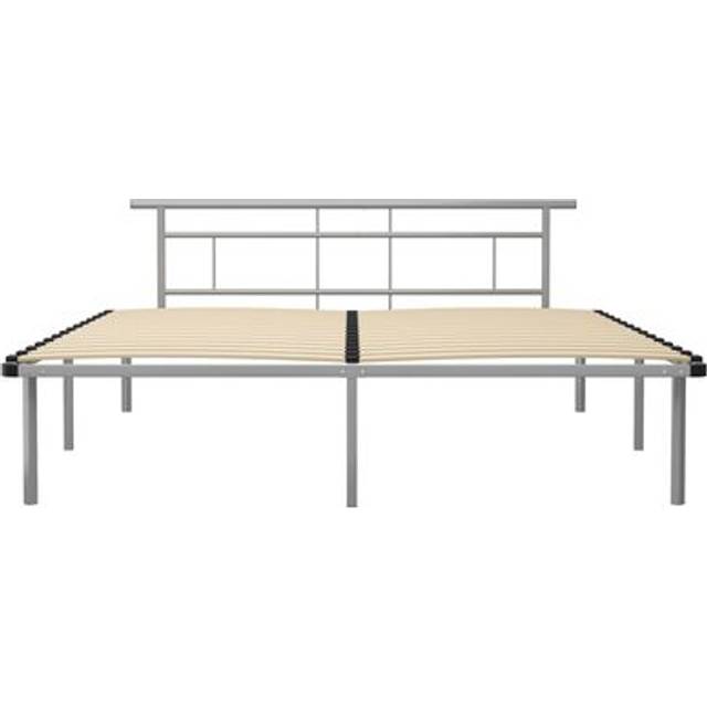vidaXL Bed Frame without Mattress White Metal 180x200cm