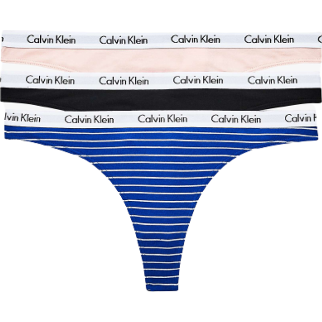 Calvin Klein 3-pack Carousel Thongs - Pink/Blue - Small