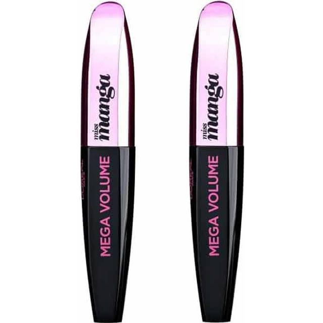 L'Oréal Paris Mega Volume Miss Manga Mascara Black 2-Pack