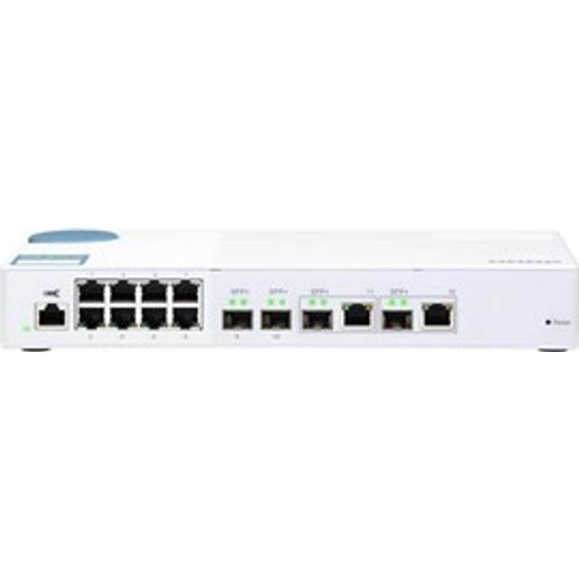 QNAP QSW-M408-2C QSW-M408-2C, 8 port 1Gbps, 2 port 10G SFP+/ NBASE-T Combo, 2 port 10G SFP+, web management switch