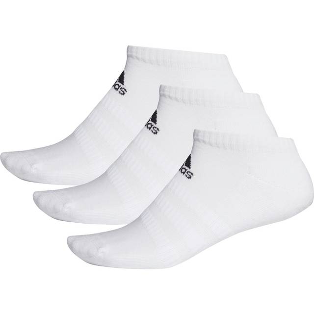 ADIDAS Cushion Low/no show White Socks 3-pack (Storlek: 34-36)